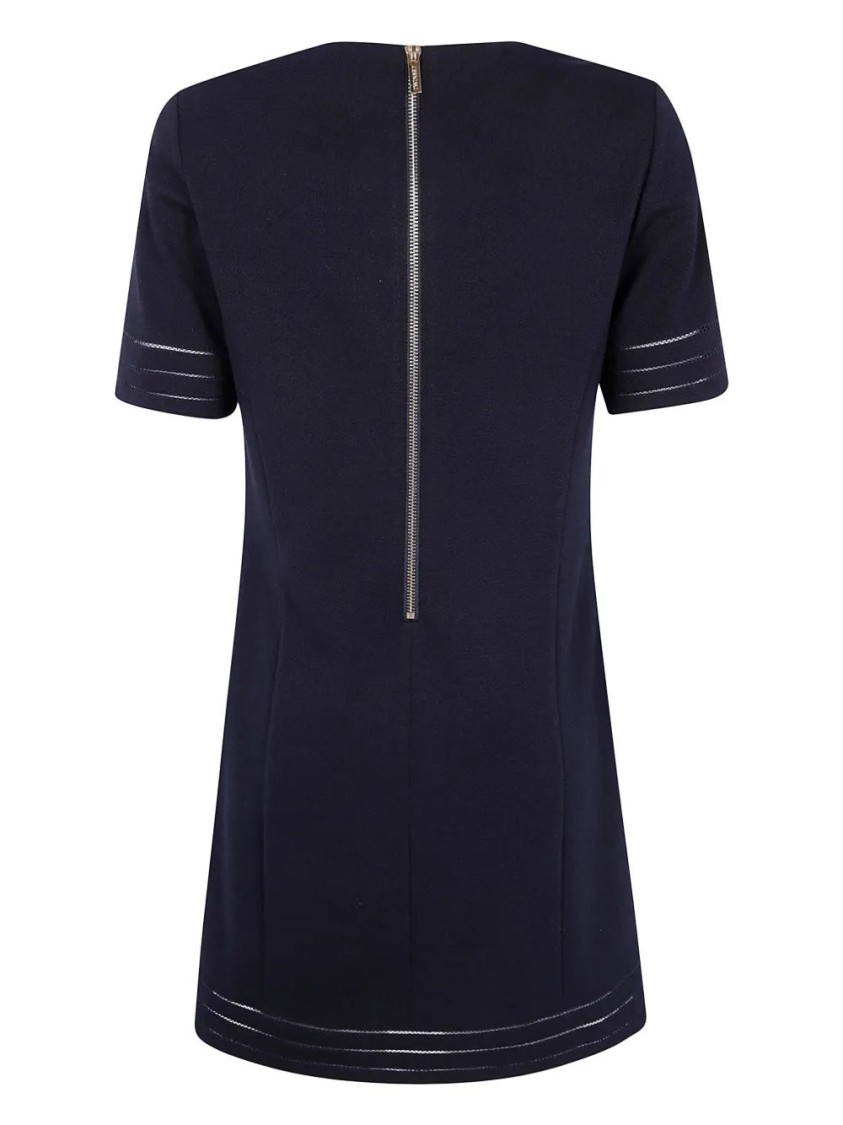 Twinset Twin-set Mini Dress With Short Sleeves In Blue