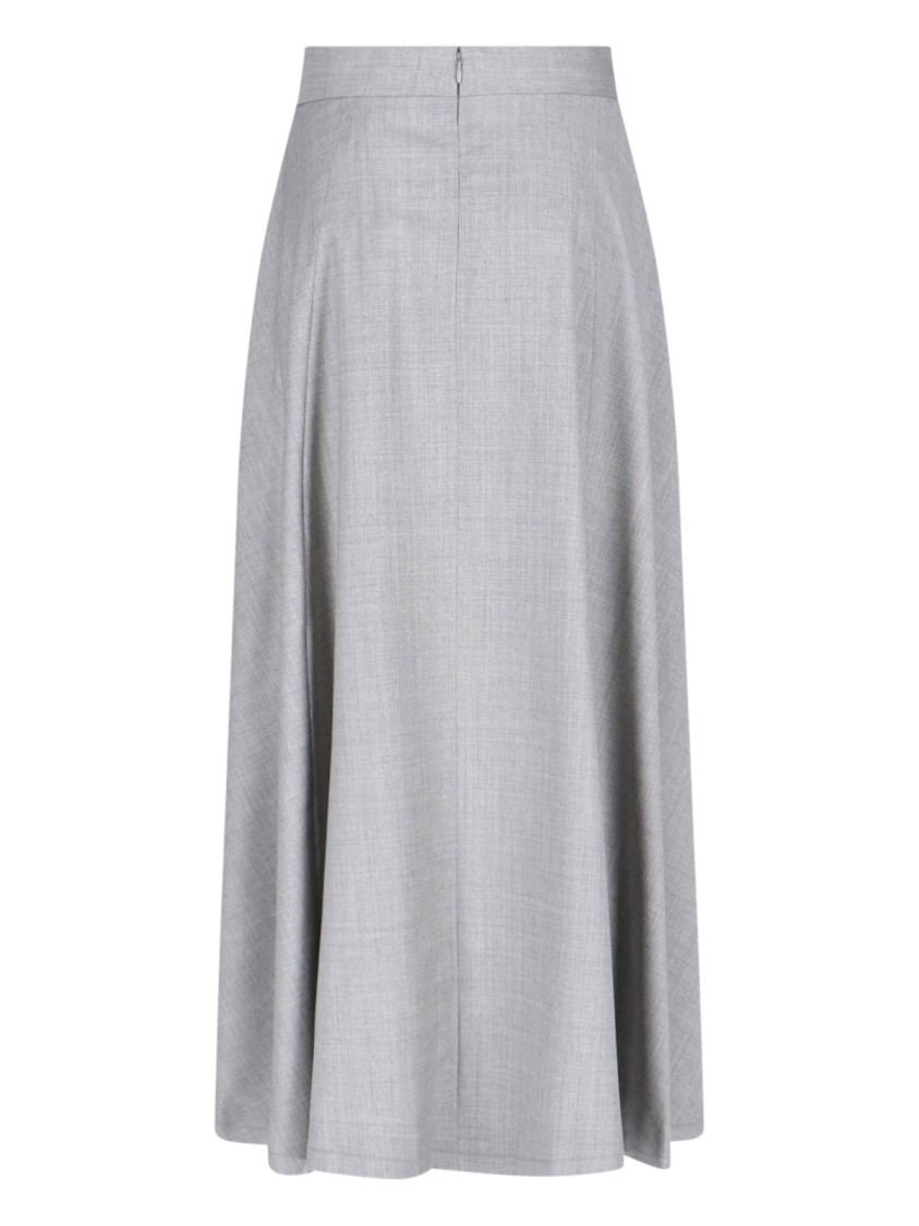Sa Su Phi Flared Maxi Skirt In Grey