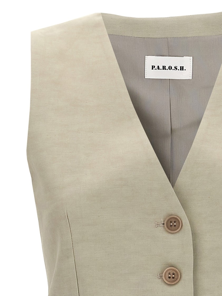 P.a.r.o.s.h Raisa Gilet Beige In Neutral