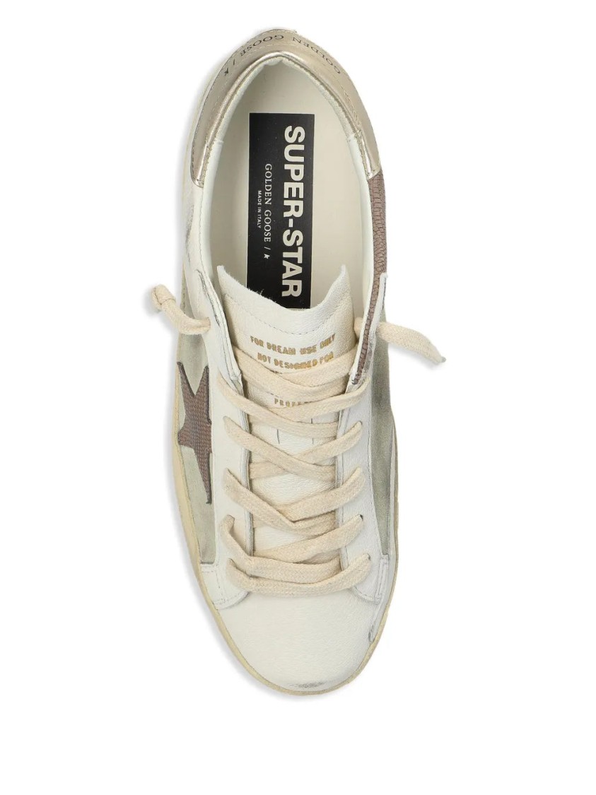 Golden Goose Vintage-inspired White Sneakers With Star Detail In Neutral