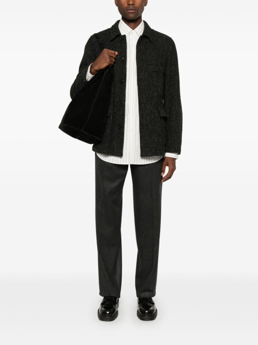 Fendi Tailored Straight Leg Pants In Soft Cashmere Blend