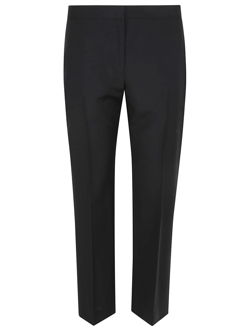 Alexander Mcqueen Cigarette Trousers In Luxurious Wool Blend In Black