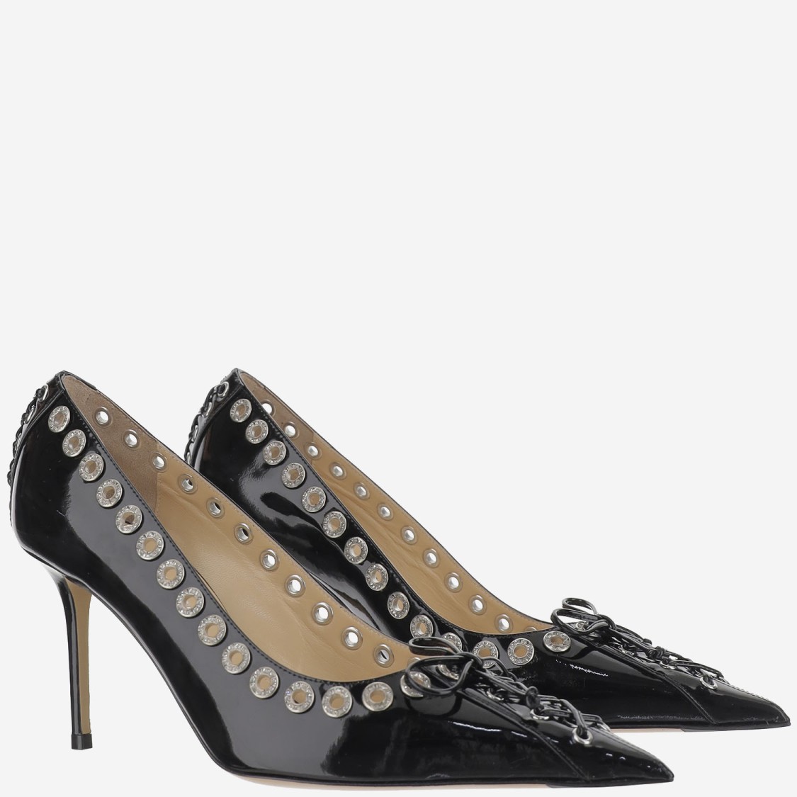 Mach&mach Mach & Mach Corset-style Crystal-embellished Pumps In Gray