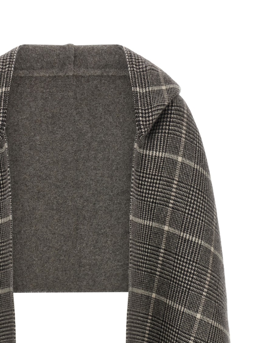 Brunello Cucinelli Hooded Scarf In Gray