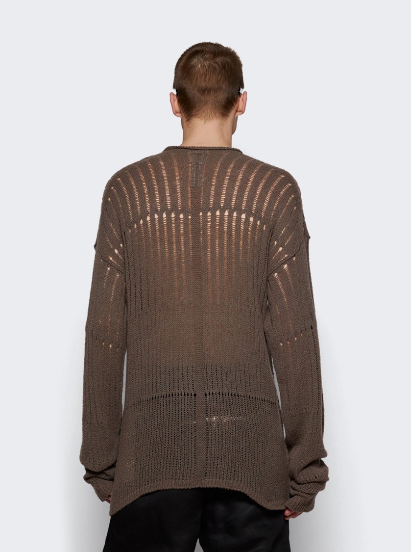 Rick Owens Oversized Pull Knit Sweater Dust In Grey