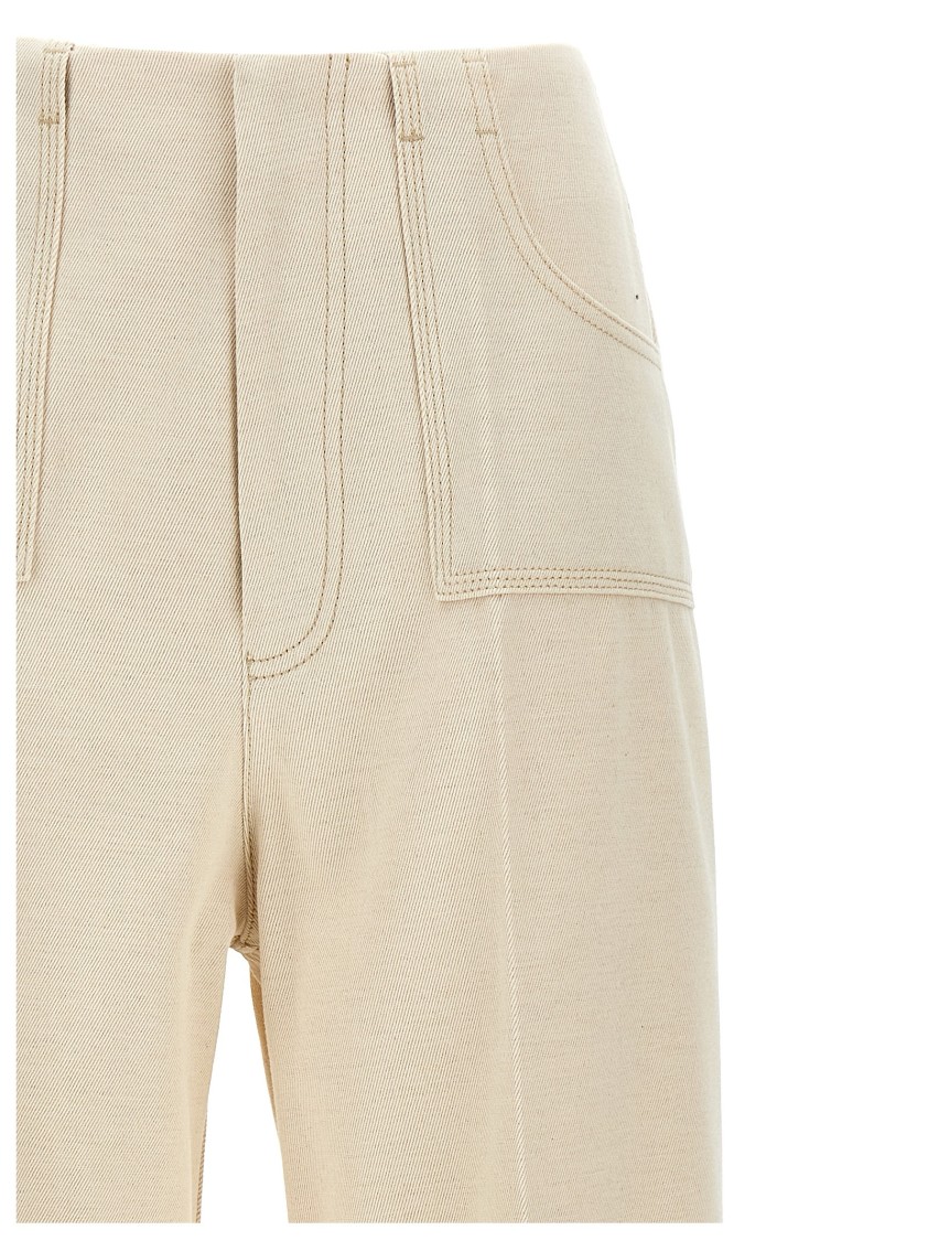 Philosophy Di Lorenzo Serafini Straight Wide-leg Cotton Blend Canvas Pants In Multi
