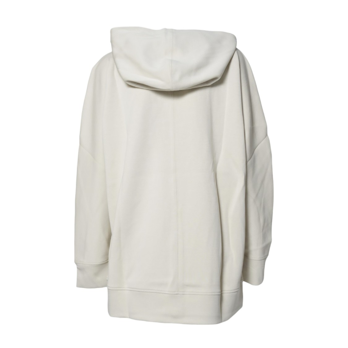 Max Mara Oversized Zip-up Hoodie With Subtle Logo Detail In White