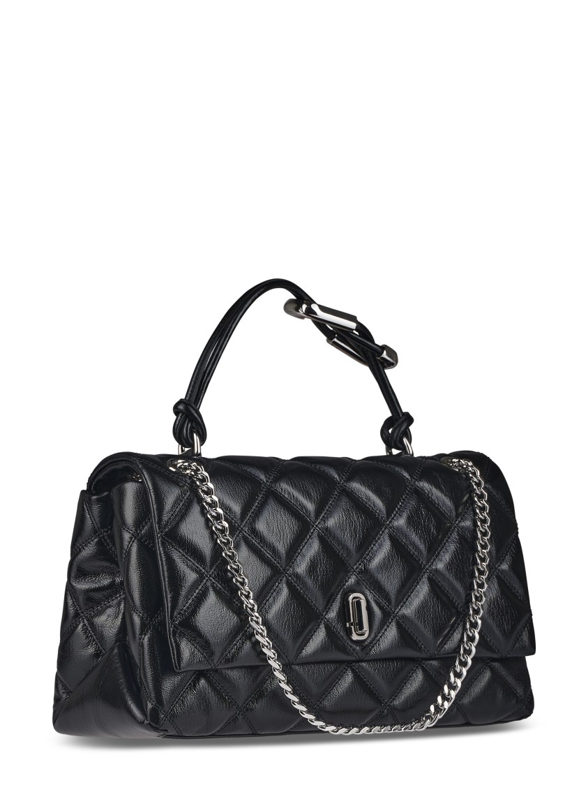 Marc Jacobs Quilted Black Shoulder Bag With Dual Chain Strap In Black