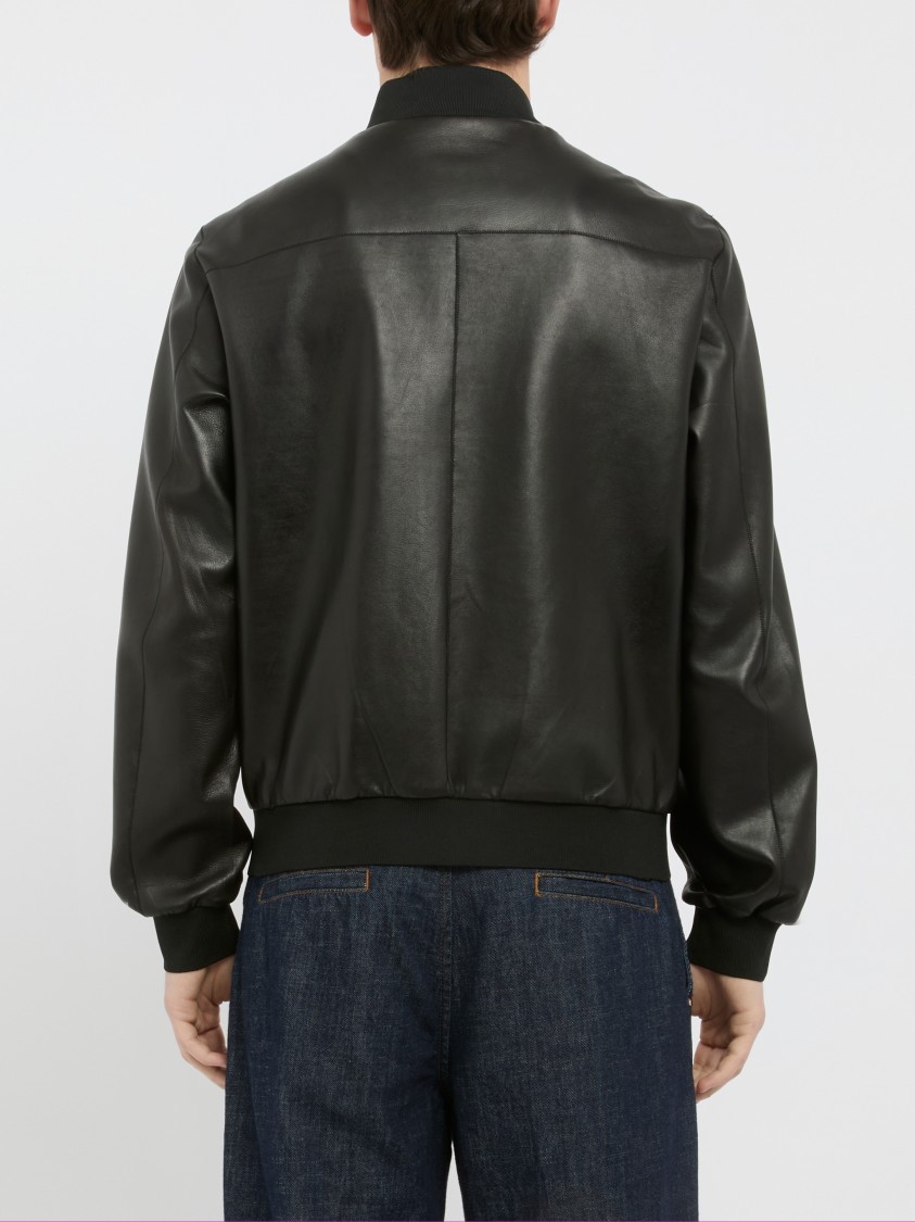 Shop The Jack And Jackie Leathers Bomber Jacket With Smooth Leather Finish