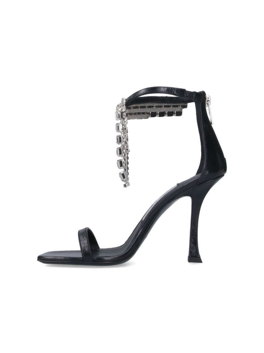 Shop Jimmy Choo "verity 100" Slingback Sandals – Black