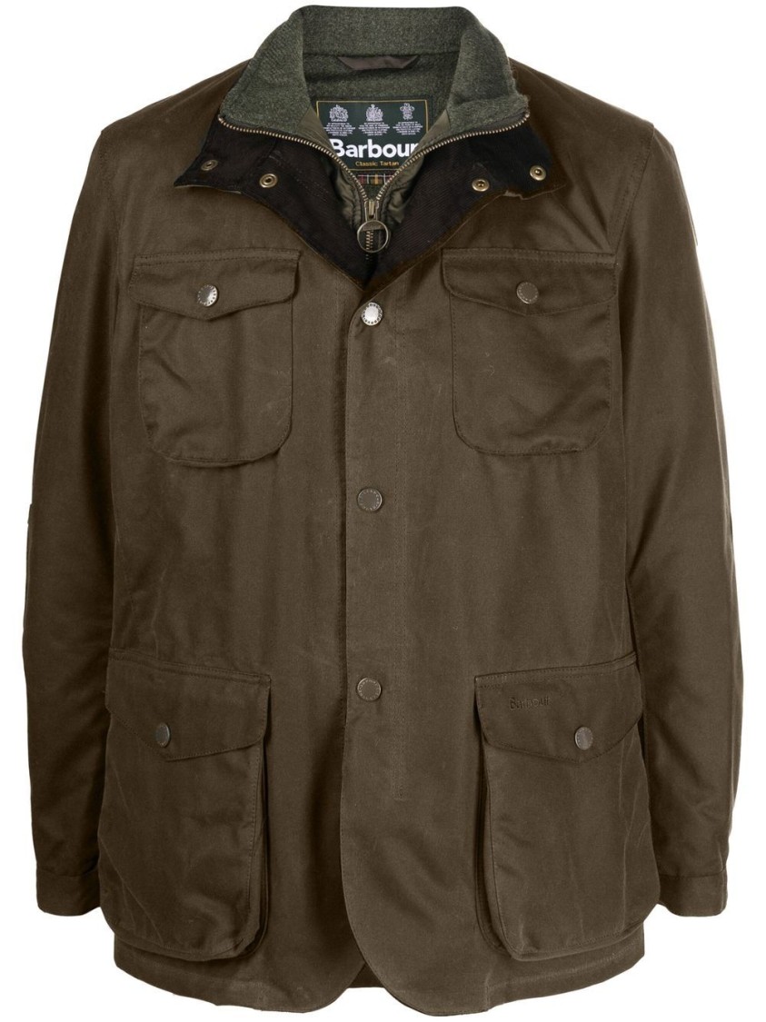 Barbour Collared Field Jacket In Black