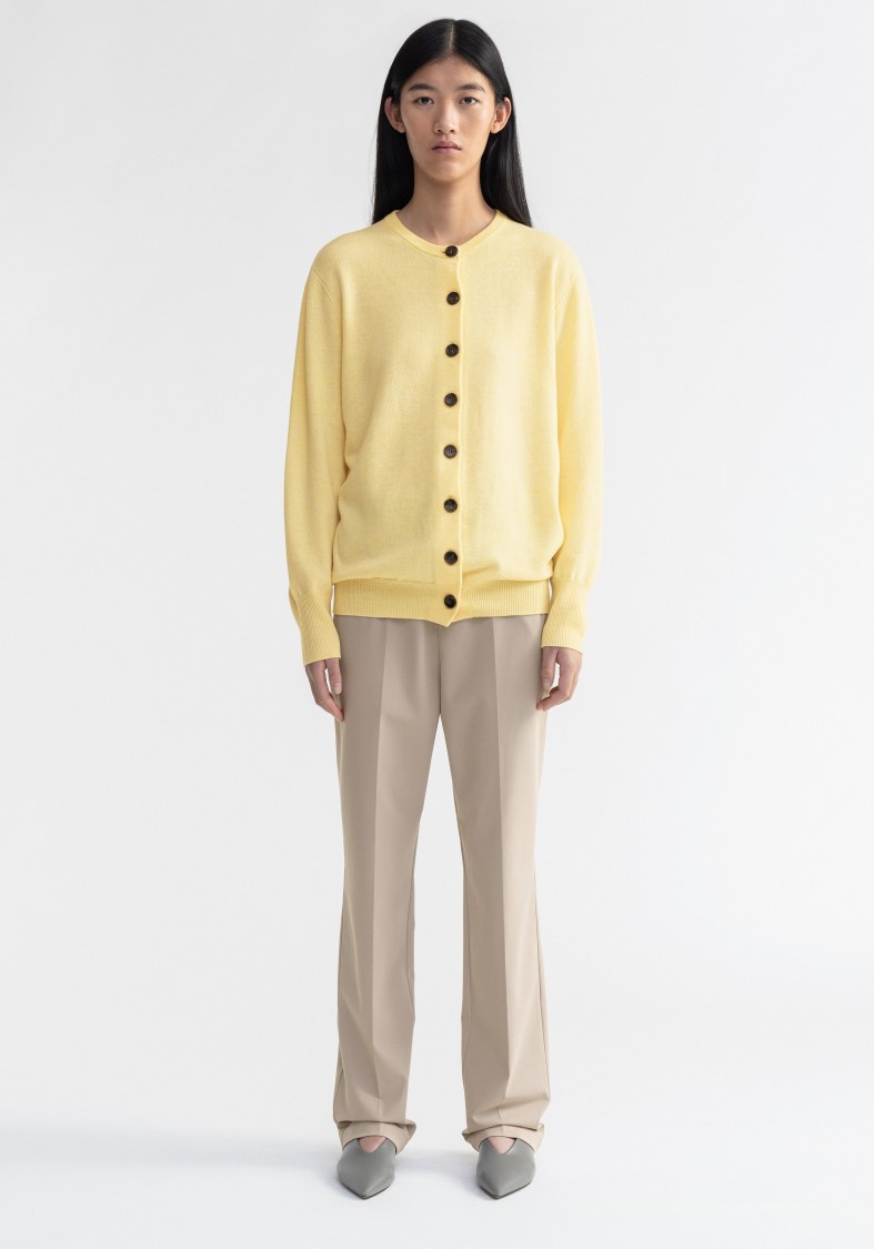 Shop Aeron Plie - Pure Merino Wool Cardigan In Neutrals