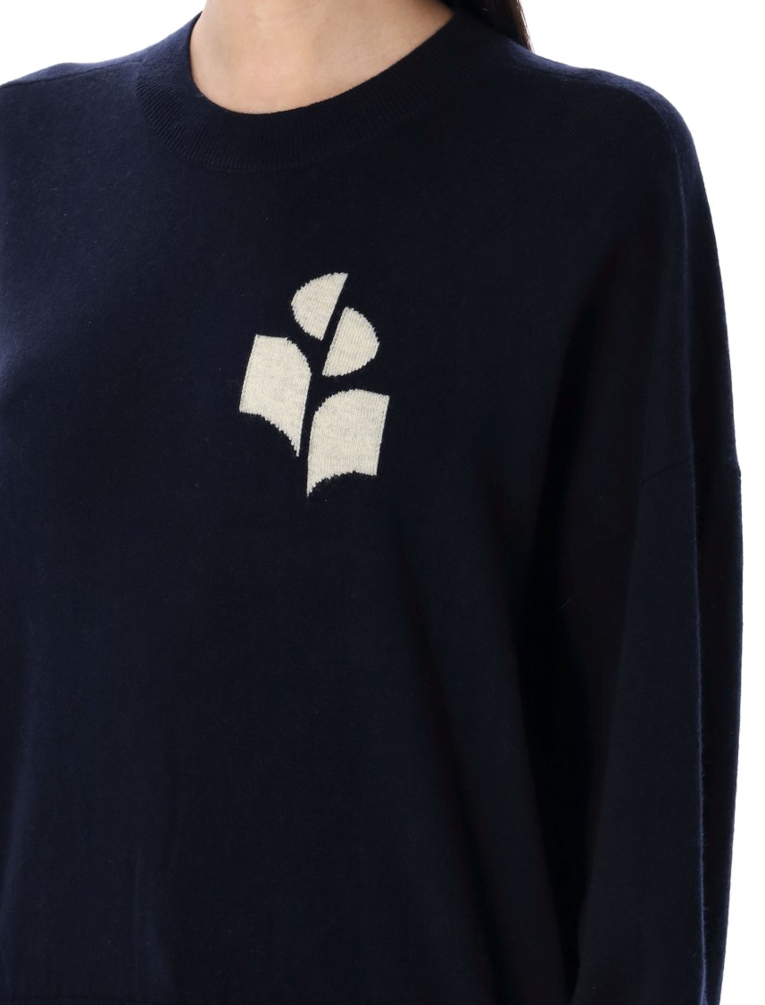 Shop Isabel Marant Étoile Marisans Relaxed Fit Cotton-wool Blend Sweater In Black