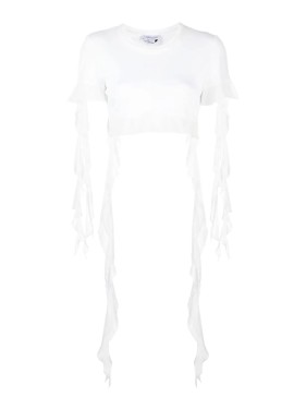 Blumarine Bijou Bow Brooch Jersey Mini Dress | THE LIST