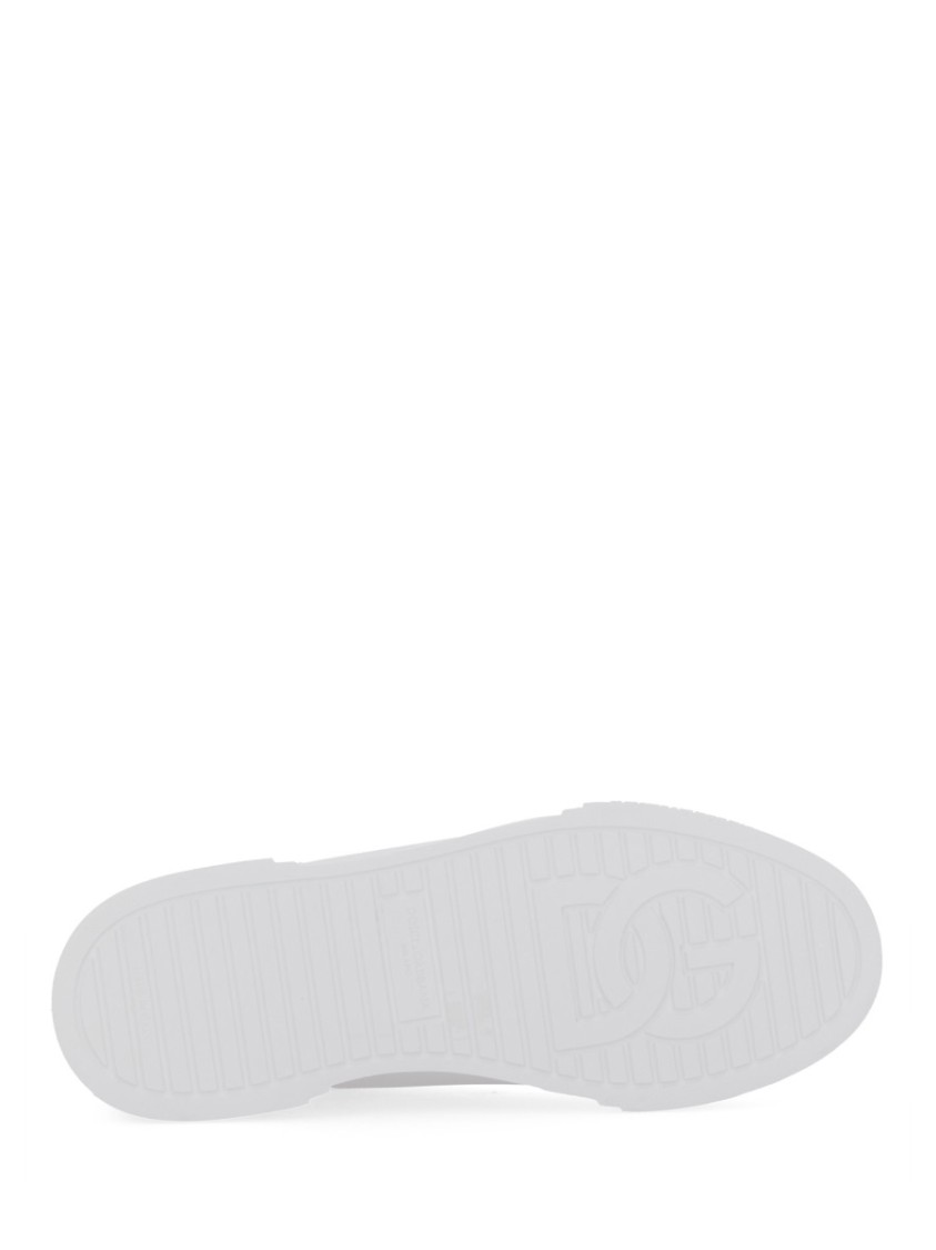 Dolce & Gabbana Portofino Calfskin White Sneakers