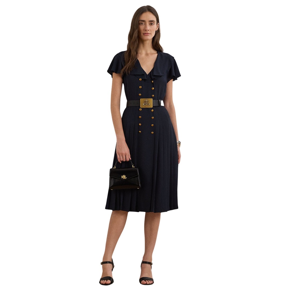 Ralph Lauren Farrah Sm Satchel Small In Black