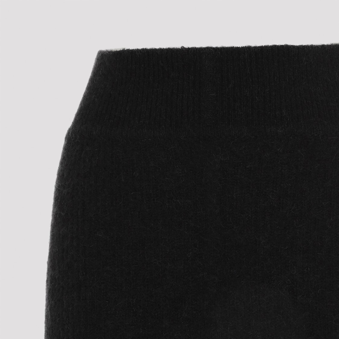 Rick Owens High Waist Skirt With Subtle Slit In Black