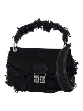 Ganni Apo G Mini Crossbody - Cotton - Black