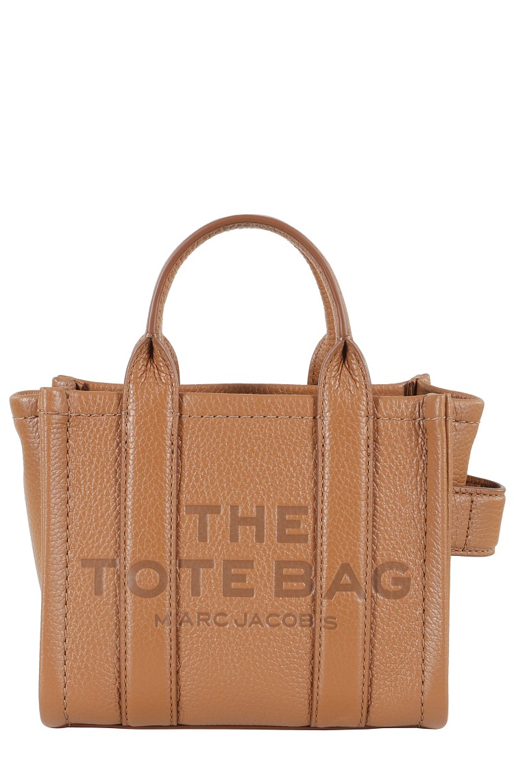 Marc Jacobs Structured Leather Medium Tote With Adjustable Strap In Brown