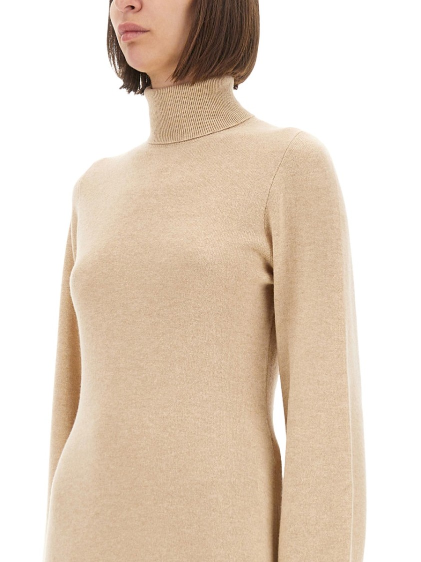 Fabiana Filippi Knit Dress With Lace Hemline Midi | THE LIST