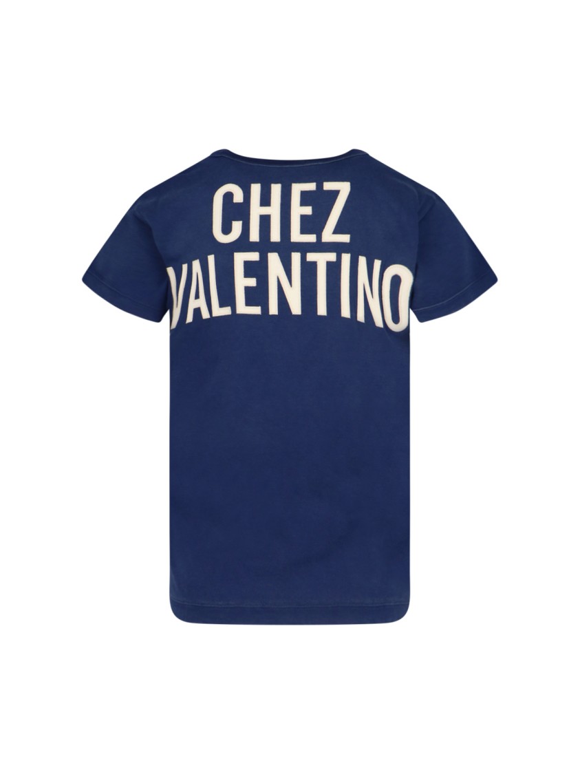 Valentino Crew Neck Graphic Print Short Sleeves Top