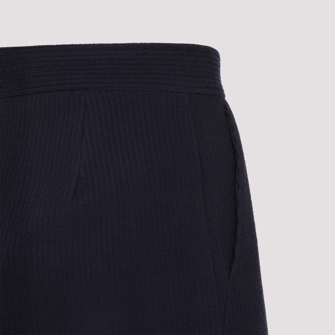 Max Mara Womens Ultramarine Osol Wide-leg Ribbed Stretch-wool Trousers In Black