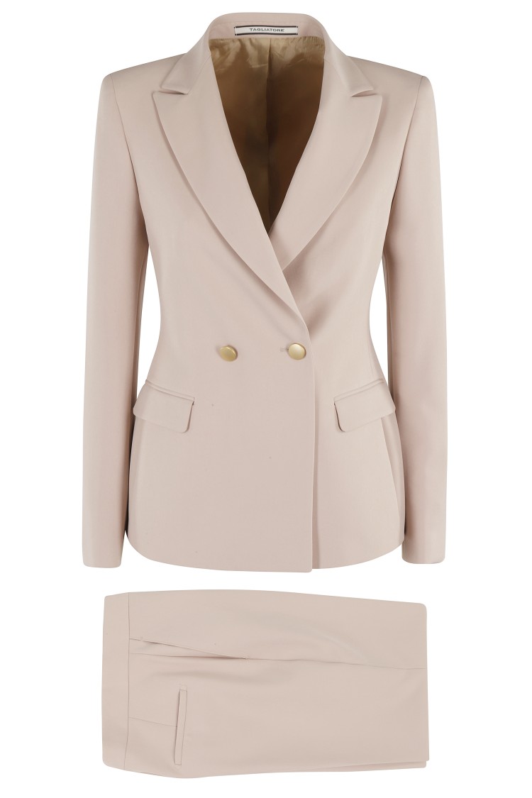Tagliatore Double-breasted Tailored Blazer With Straight-leg Trousers