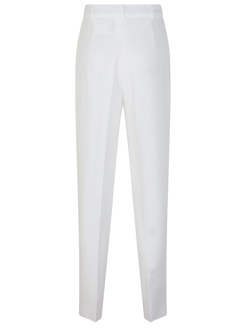 Max Mara Tailored Straight-leg Pants With High Waist In White