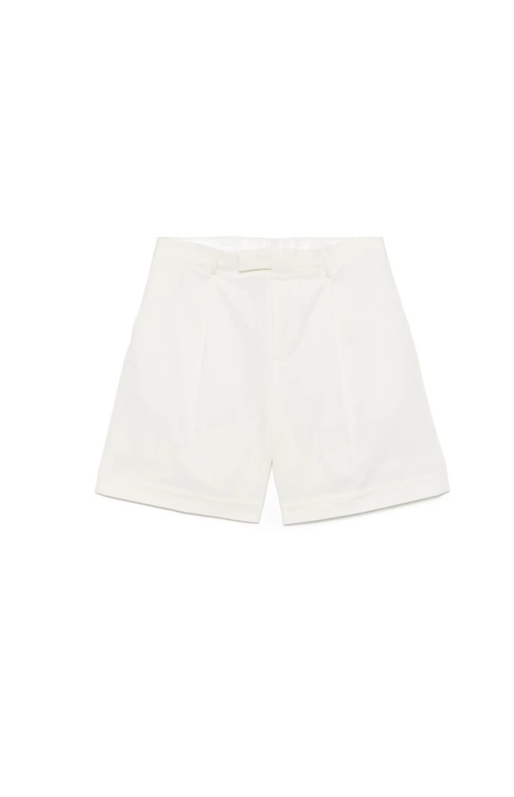 Lardini Tailored Bermuda Shorts With Pleat Detailing In White