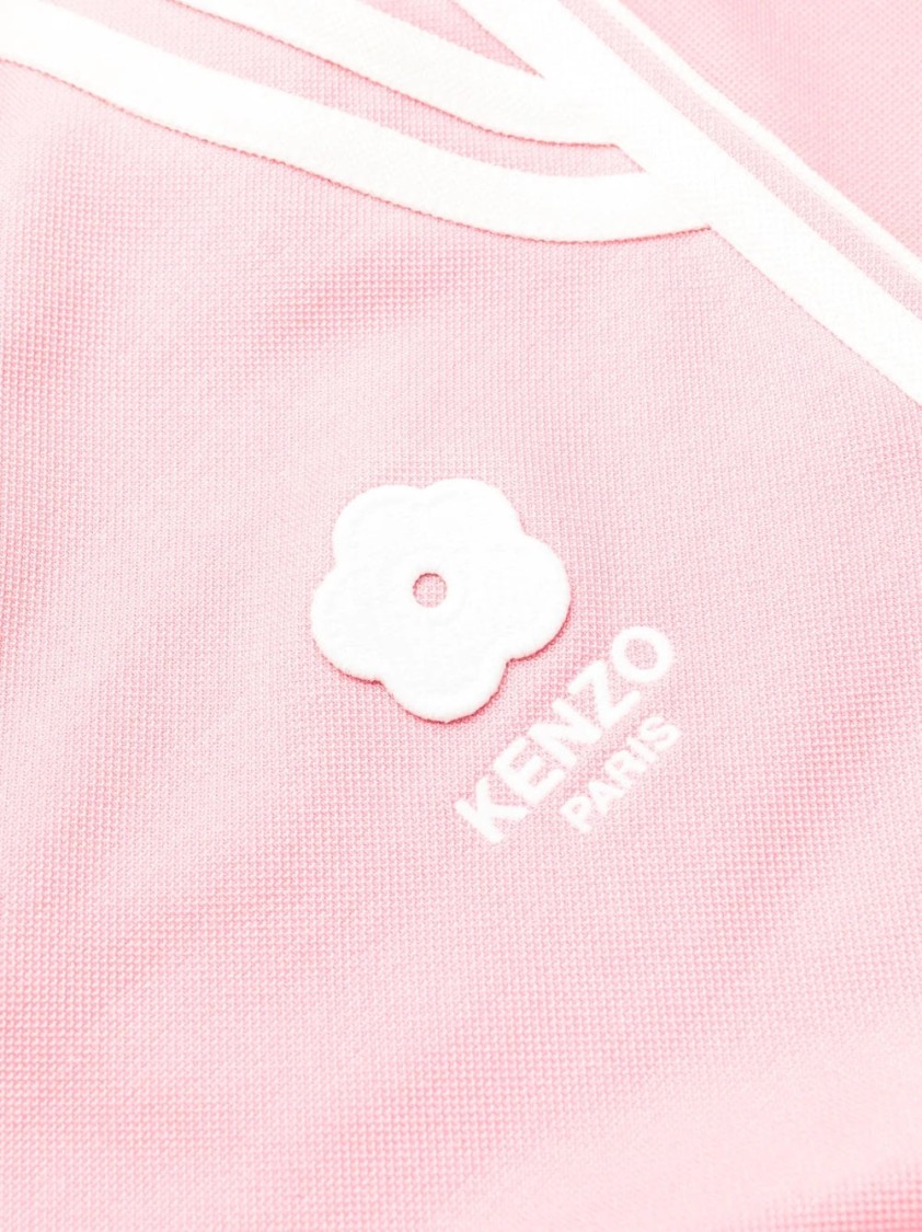Kenzo Relaxed Fit Jog Pants With Floral Logo In Pink