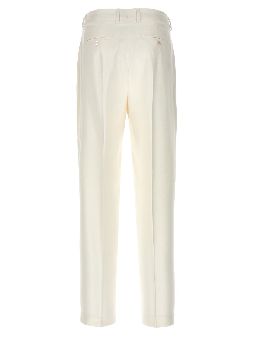 パンツ Kiton Tailored Viscose Cigarette Pants With Button Closure Kiton Tailored Viscose Cigarette Pants With Button Closure