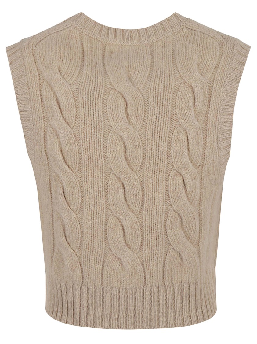 Polo Ralph Lauren Wool And Cashmere Blend Vest In Neutrals
