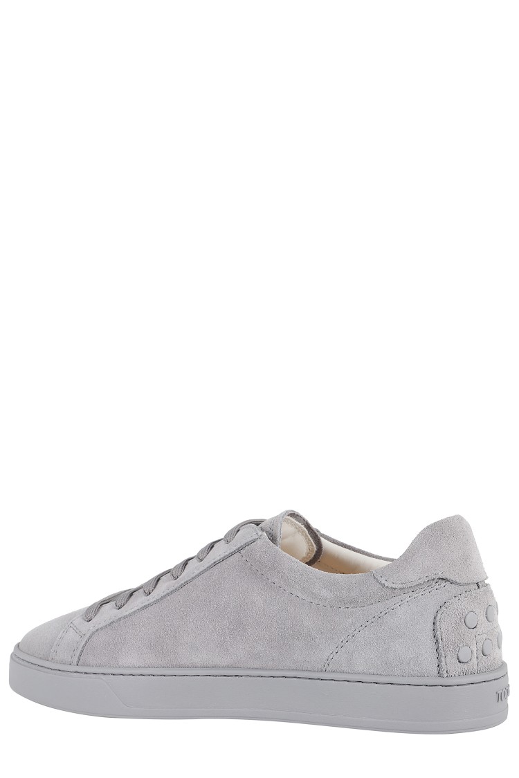 Tod's Modern Suede Sneakers In Grey