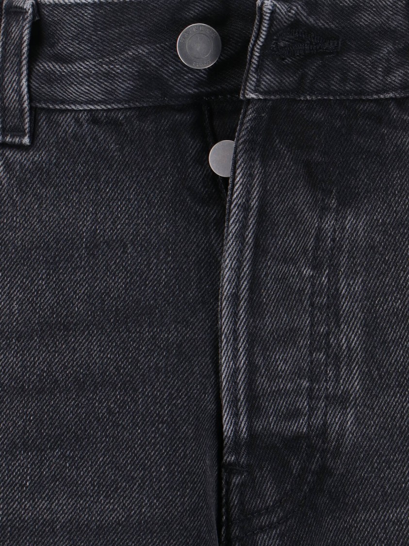 Haikure High-waisted Wide-leg Jeans With Vintage Faded Finish In Gray