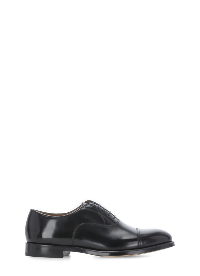 Doucal's Man Lace-up Shoes Midnight Blue Size 6.5 Soft Leather In Black