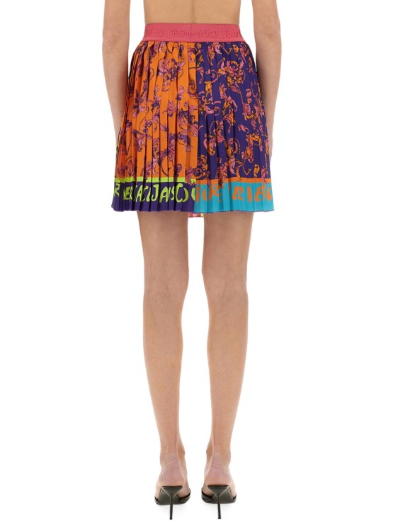 ミニスカート Versace Jeans Couture Outline Baroque Mini Pleated Skirt Outline Barocco Pleated Mini Skirt | VERSACE US