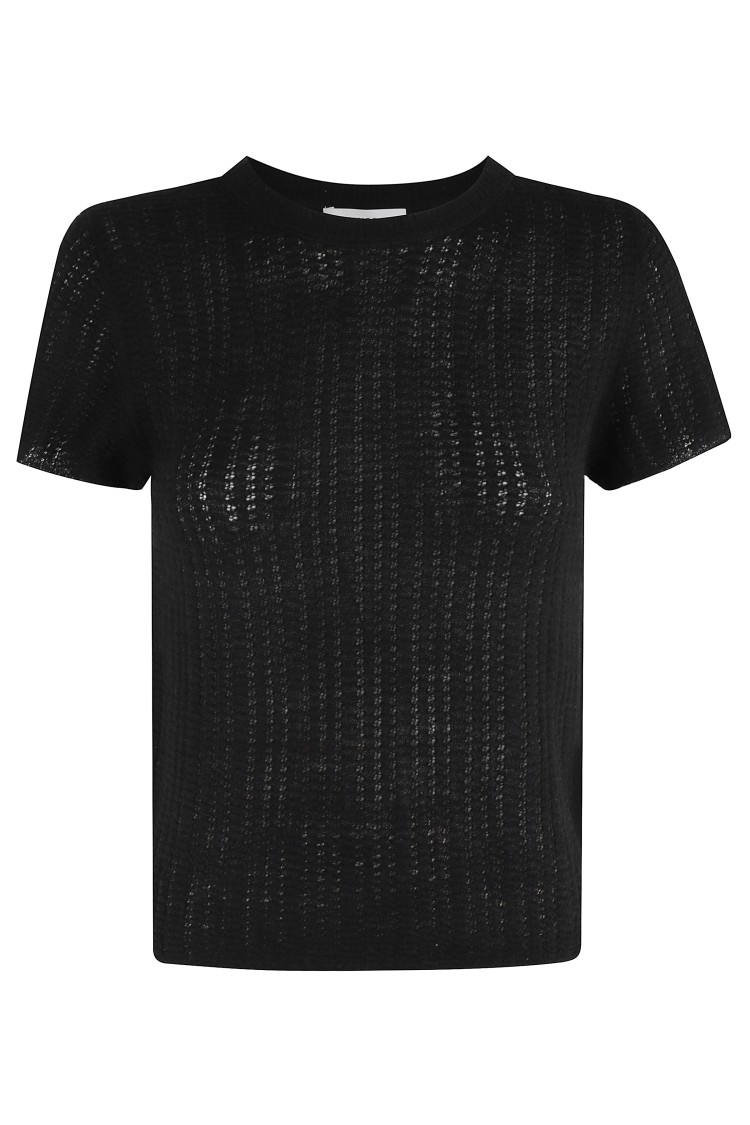 Vince Waffle Knit Crew Neck Top