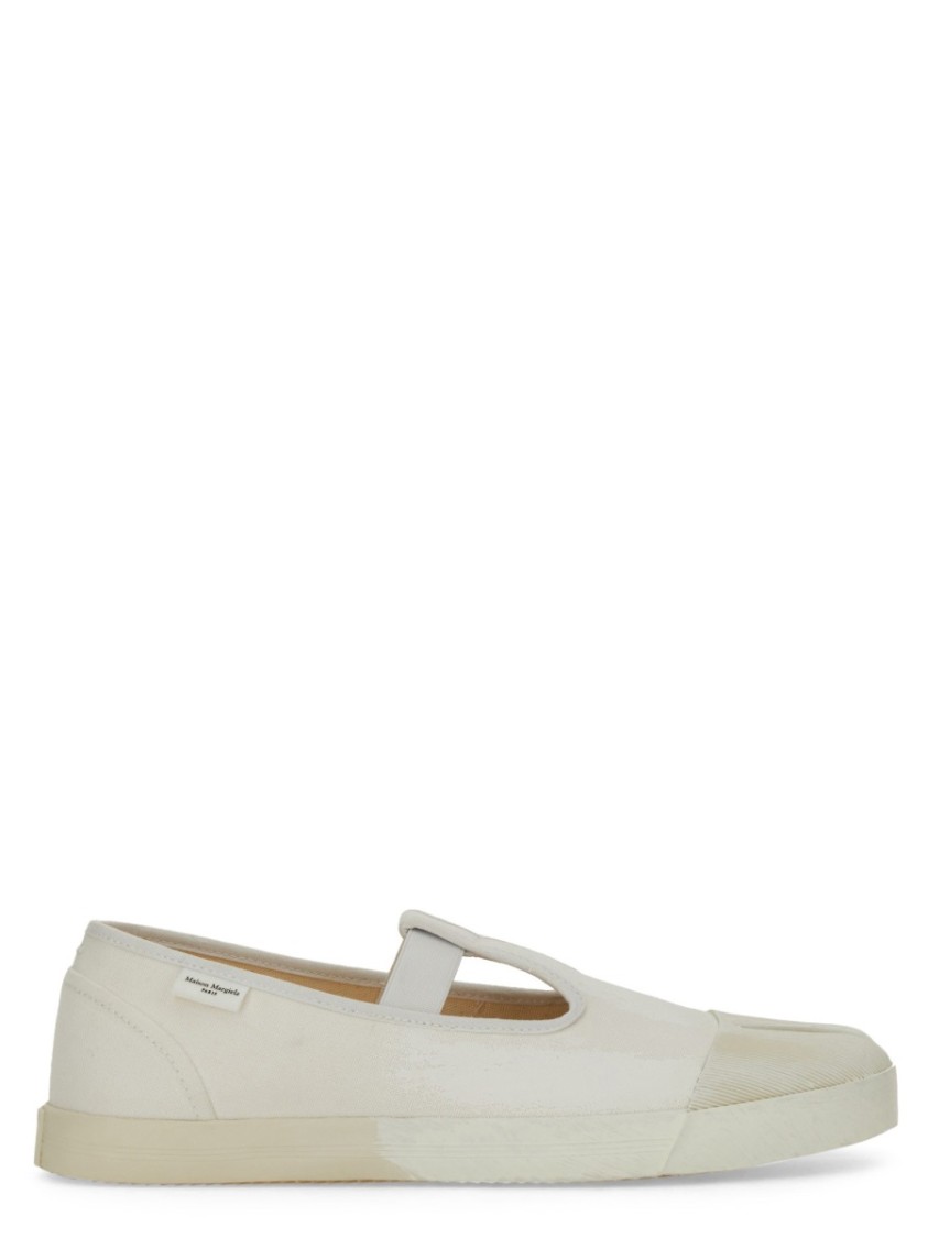 Maison Margiela Rubber Sole Sneakers Featuring Cut-out Detail In White