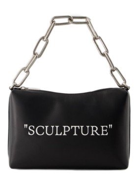 ショルダーバッグ Off-White Burrow 24 Hobo Bag - Black/Clear - Leather Off-White Burrow 24 Hobo Bag - Black/Clear - Leather