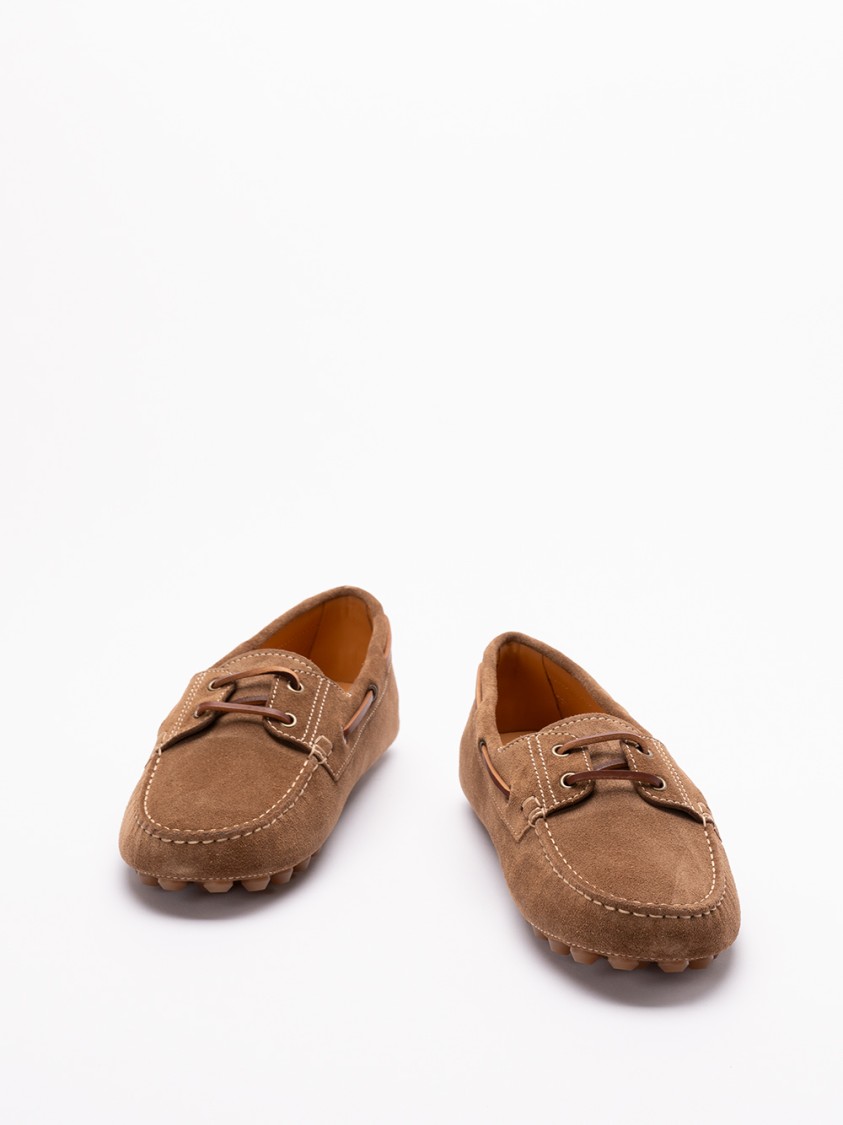 Tod's Brown Calf Leather Slipper Loafers