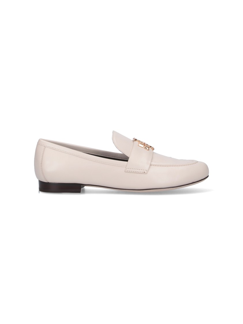 Tory Burch Eleanor Charm Moccasins – Off-white In Neutrals