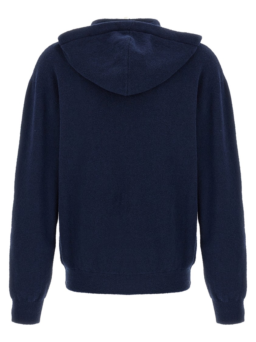 パーカー・フーディ Roberto Collina Blue Spongy Cotton Blend Hoodie Roberto Collina Blue Spongy Cotton Blend Hoodie | ShopSimon