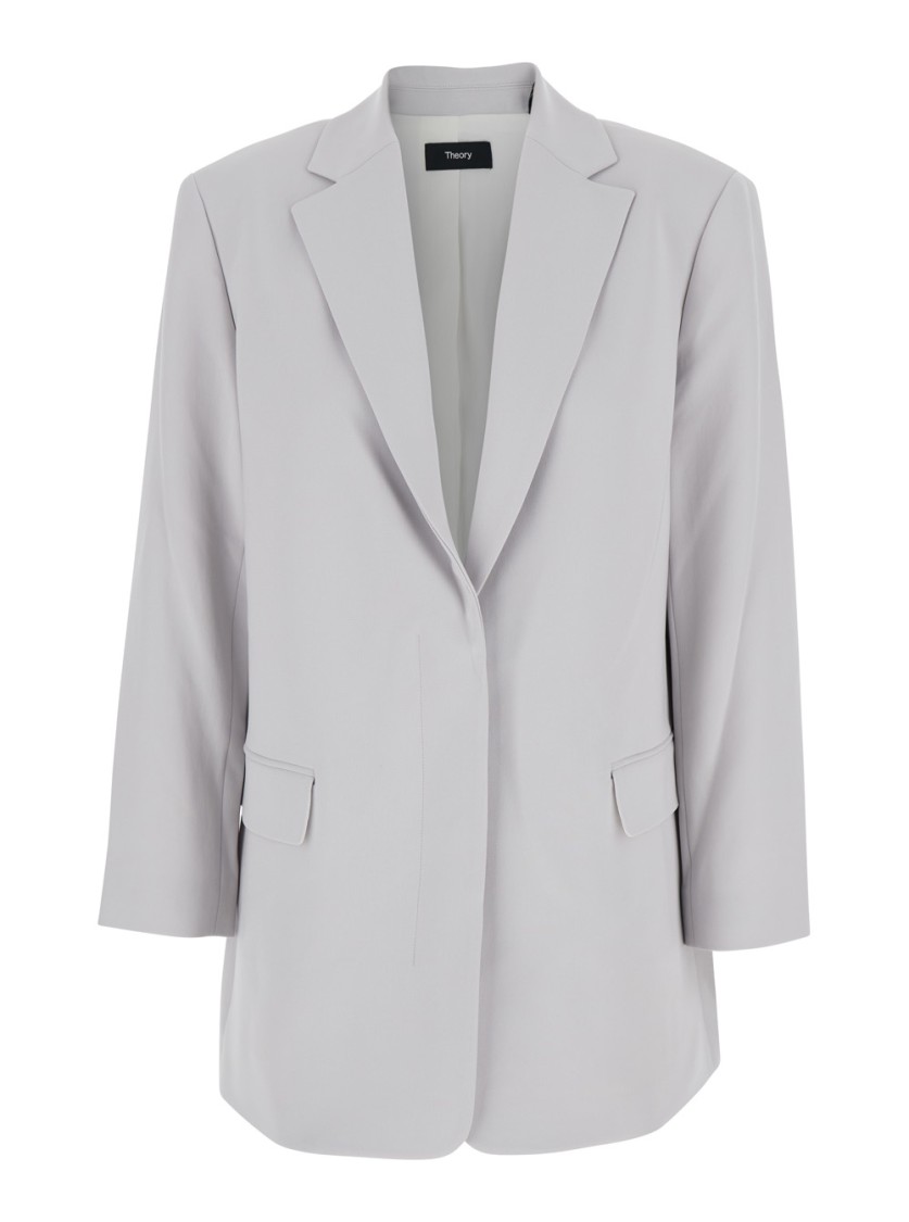 Shop Theory Grey Single-breasted Jacket