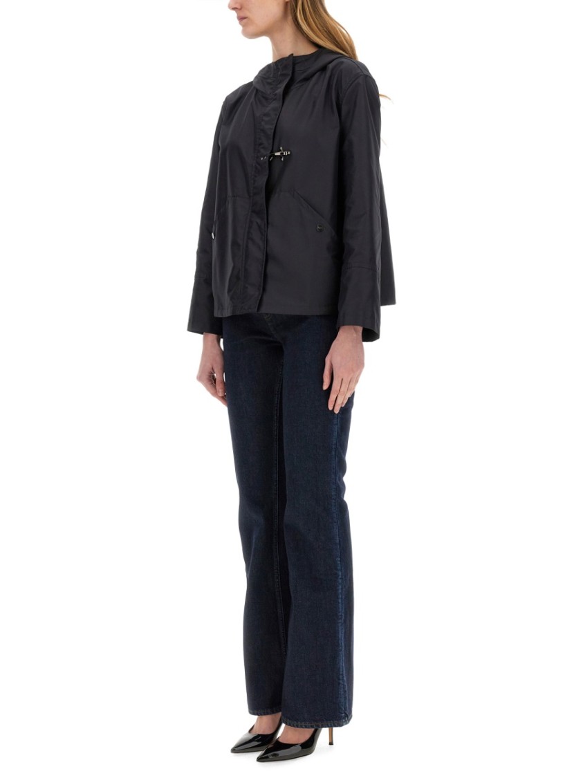 Shop Fay Stretch Gabardine Caban In Blue
