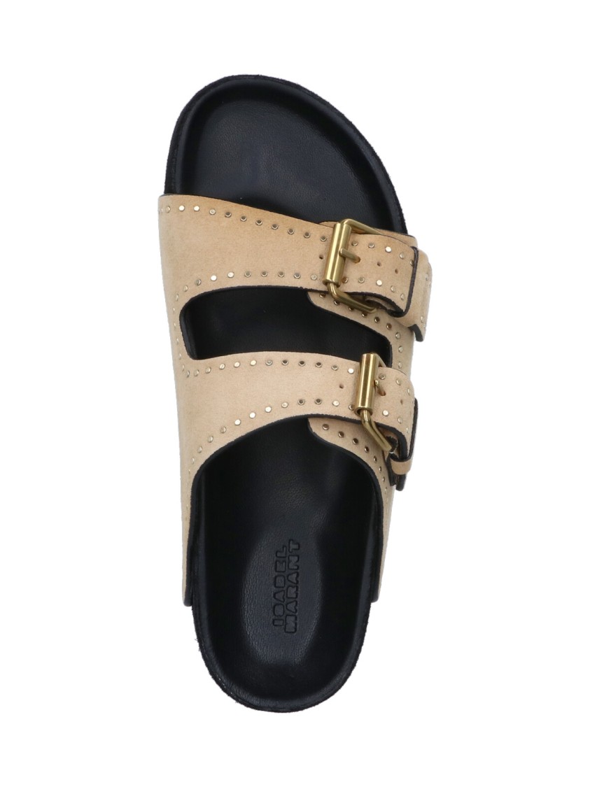 Shop Isabel Marant "lennyo" Sandals – Beige