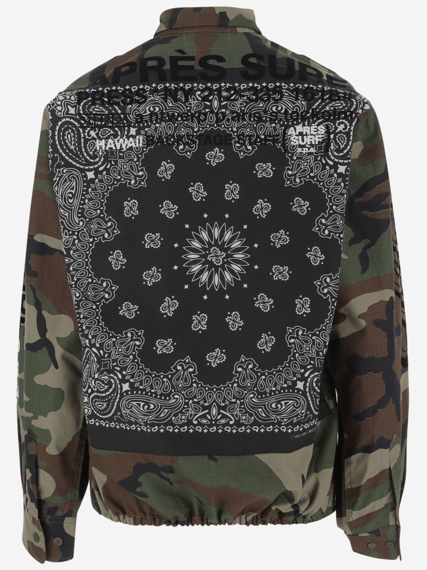 Après Surf Apres Surf Cotton Jacket With Logo Print In Brown