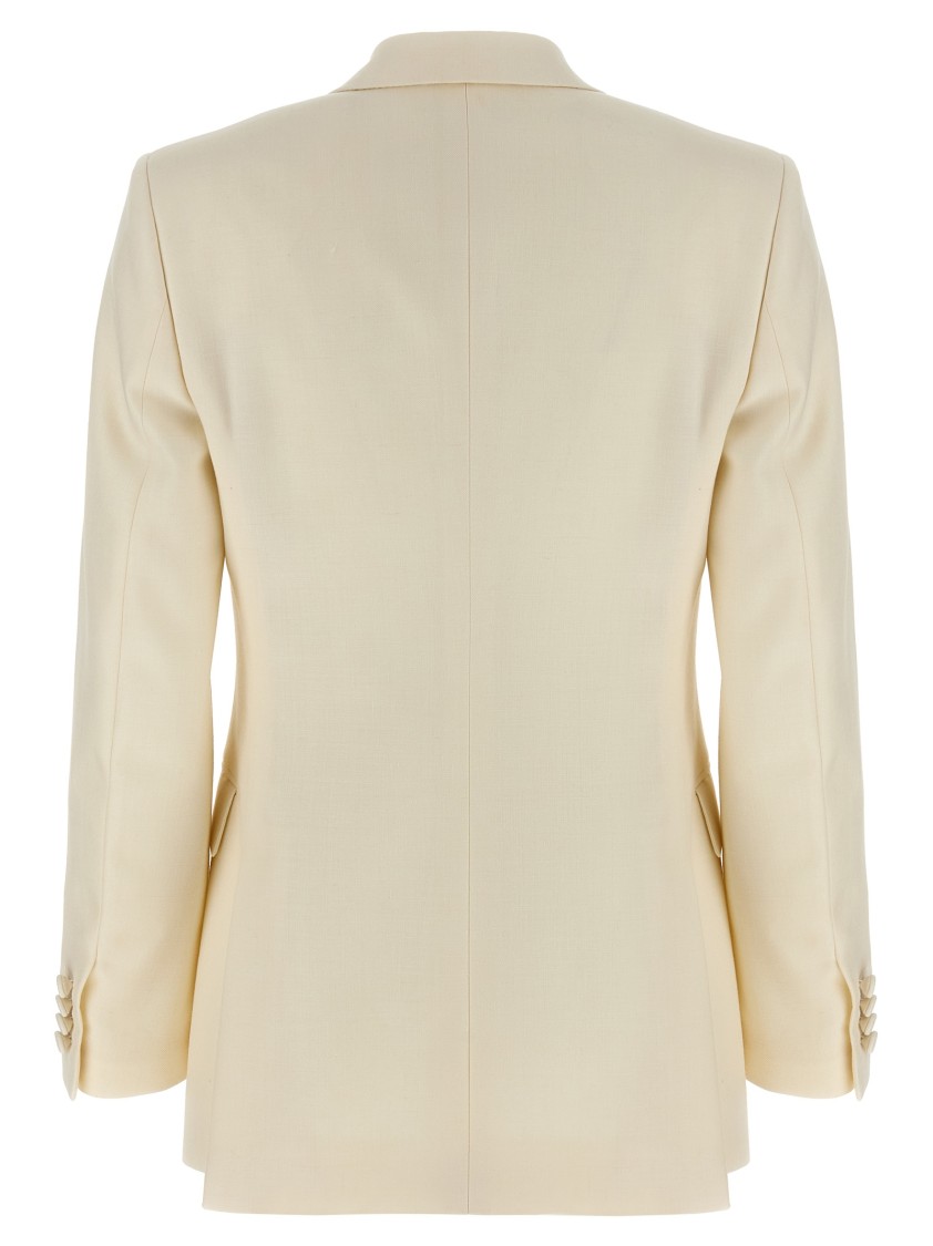 Brioni Flavia Double-breasted Peak-lapel Blazer In White