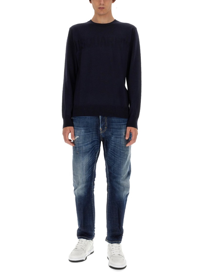 Dsquared2 Dsquared Men Wool Jersey. In Black