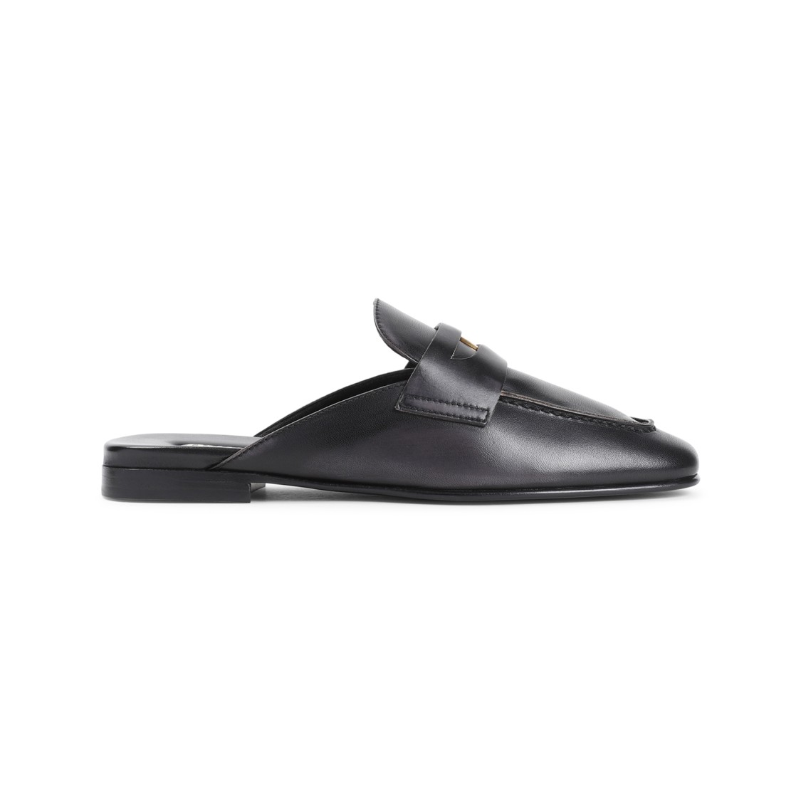 Miu Miu Calf Leather Penny Detail Loafers In Black
