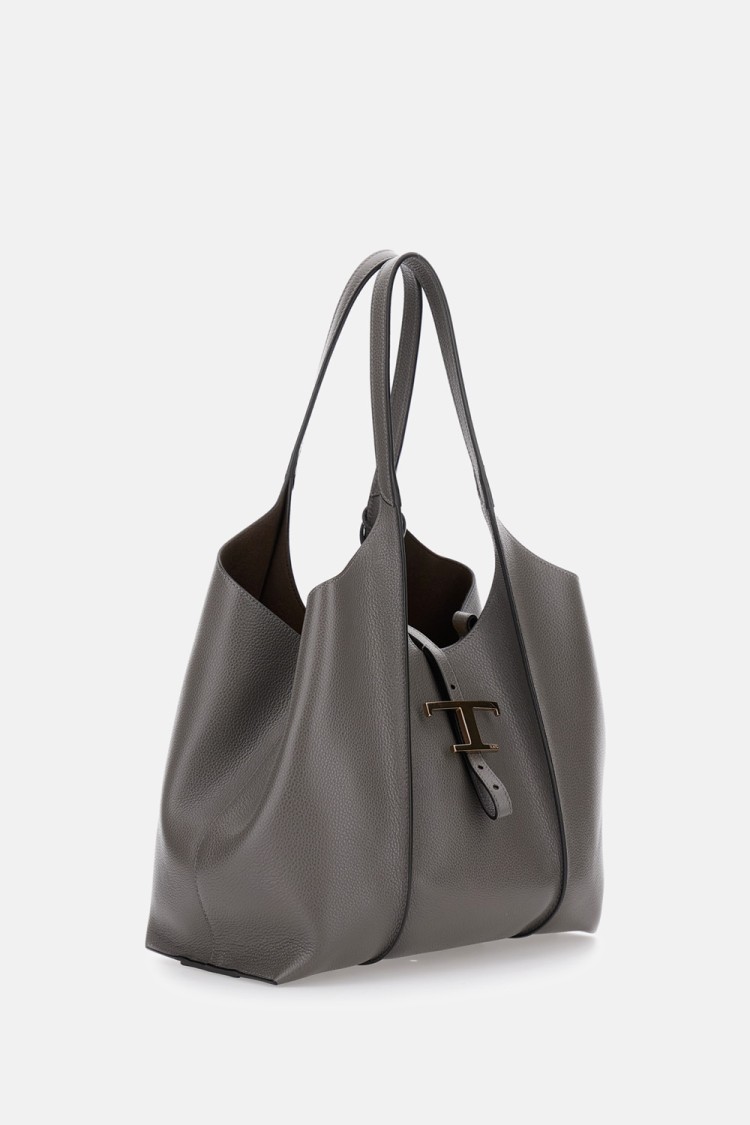 Tod's Tsb Small Shopping Bag In Gray
